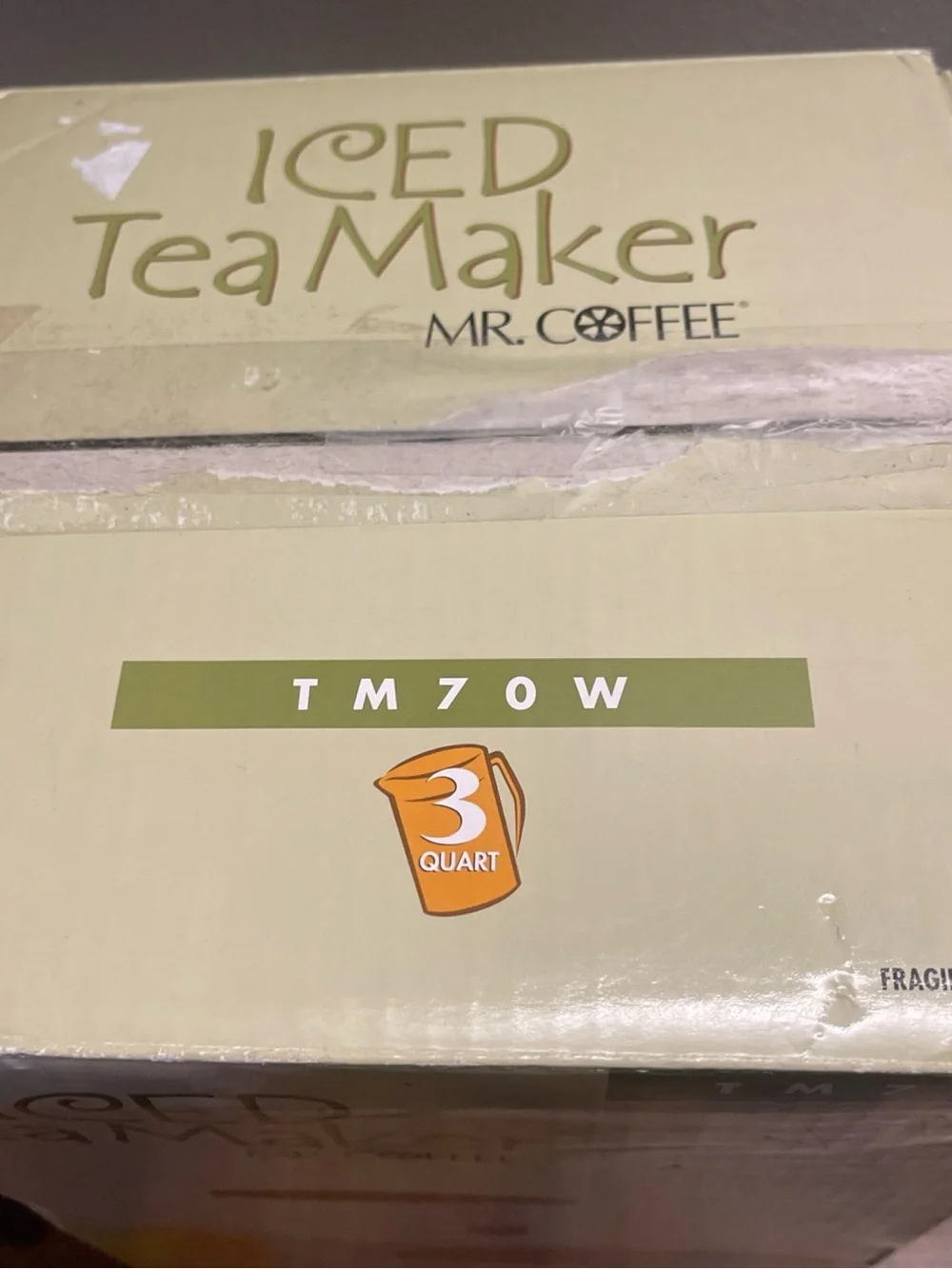 Mr. Coffee Iced Tea Maker - White with Red Accents